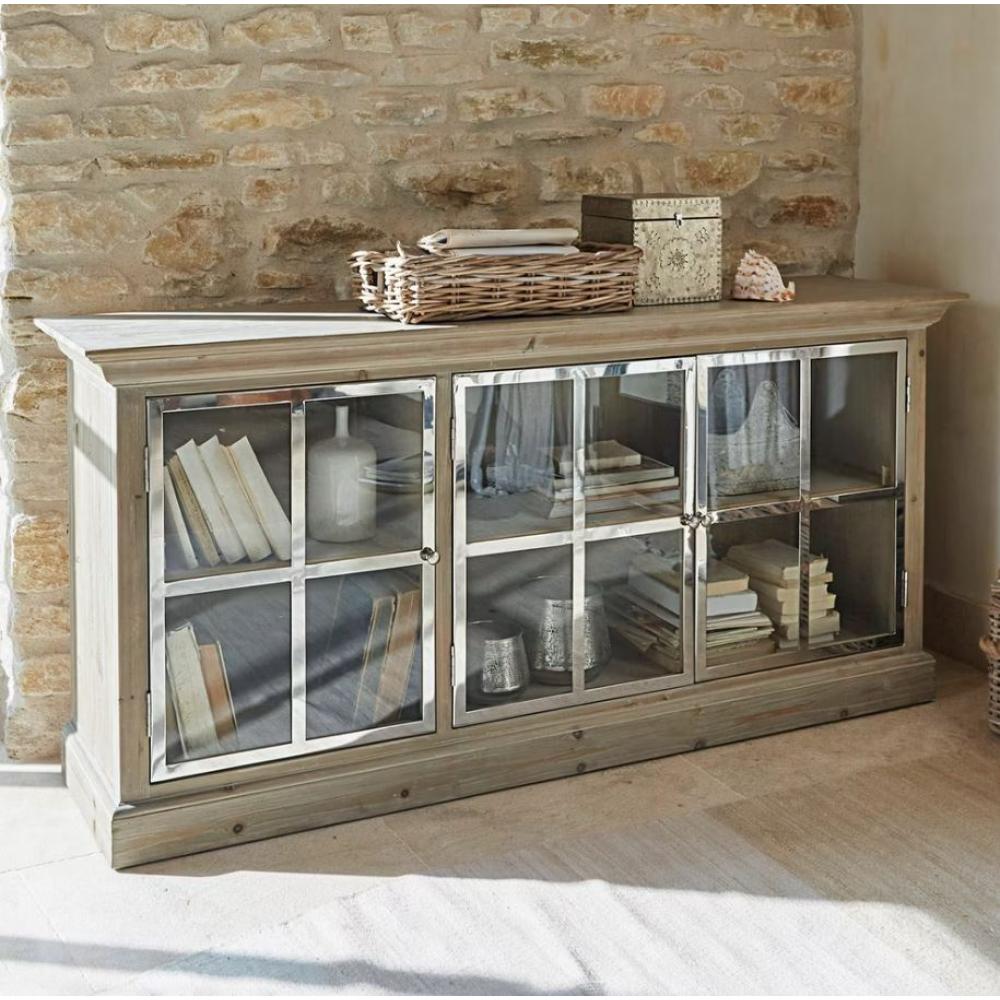 bontott fenyo fa vitrin komod talalo szekreny fenyes acel femajto loft modern design butor.jpg